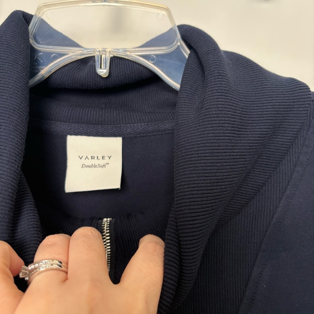 Catherine Half-Zip Sweater Pullover in Navy - Picture 3 of 10
